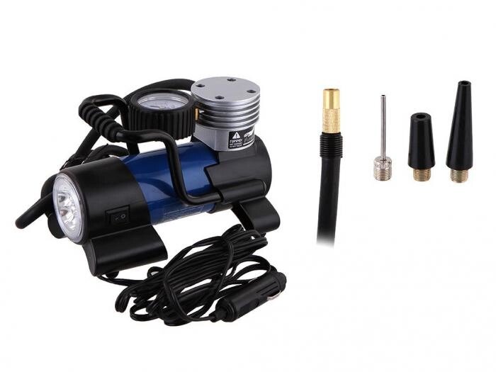 Автомобильный поршневой компрессор электрический мини насос с фонарем 12 вольт 12V воздушный для автомобиля от компании 2255 by - онлайн гипермаркет - фото 1