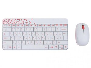 Беспроводная клавиатура и мышь Logitech Wireless Combo MK240 Nano White-Red 920-008212