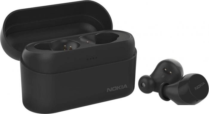 Беспроводные bluetooth наушники с микрофоном Nokia Power Earbuds BH-605 черные с кейсом от компании 2255 by - онлайн гипермаркет - фото 1