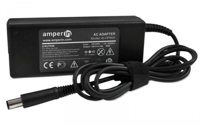Блок питания Amperin AI-HP90A для HP 19V 4.74A 7.4x5.0mm 90W от компании 2255 by - онлайн гипермаркет - фото 1
