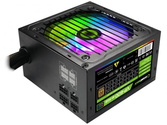 Блок питания GameMax ATX 600W VP-600-RGB-MODULAR от компании 2255 by - онлайн гипермаркет - фото 1
