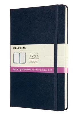 Блокнот MOLESKINE Classic Double,  240стр,  линейка/без разлиновки,  твердая обложка,  синий [nb313hb20] от компании 2255 by - онлайн гипермаркет - фото 1