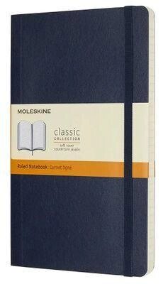 Блокнот Moleskine Classic Soft,  192стр,  в линейку,  мягкая обложка,  синий сапфир [qp616b20] от компании 2255 by - онлайн гипермаркет - фото 1