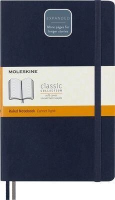 Блокнот Moleskine Classic Soft Expended,  400стр,  в линейку,  мягкая обложка,  синий сапфир [qp616expb20] от компании 2255 by - онлайн гипермаркет - фото 1