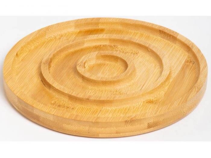 Блюдо сервировочное круглое Olaff 204-50002 менажница из дерева тарелка деревянная посуда доска для подачи от компании 2255 by - онлайн гипермаркет - фото 1