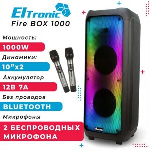 Большая портативная колонка караоке с микрофоном ELTRONIC 20-61 FIRE BOX 1000 беспроводная аккумуляторная