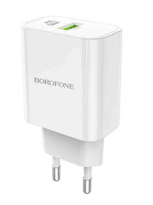 Borofone BA55A Crown 1xUSB PD20W + QC 3.0 White 6931474742803 от компании 2255 by - онлайн гипермаркет - фото 1