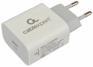 Cablexpert (21075) MP3A-PC-44, QC3.0/PD, 1 порт Type-C, белый, пакет