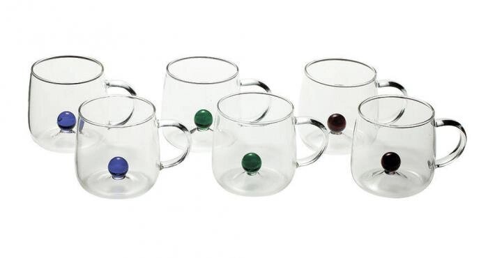 Чашки для чая кофе BACKMAN BM-0402 ZITA набор кружек стеклянные прозрачные подарочные бокалы от компании 2255 by - онлайн гипермаркет - фото 1