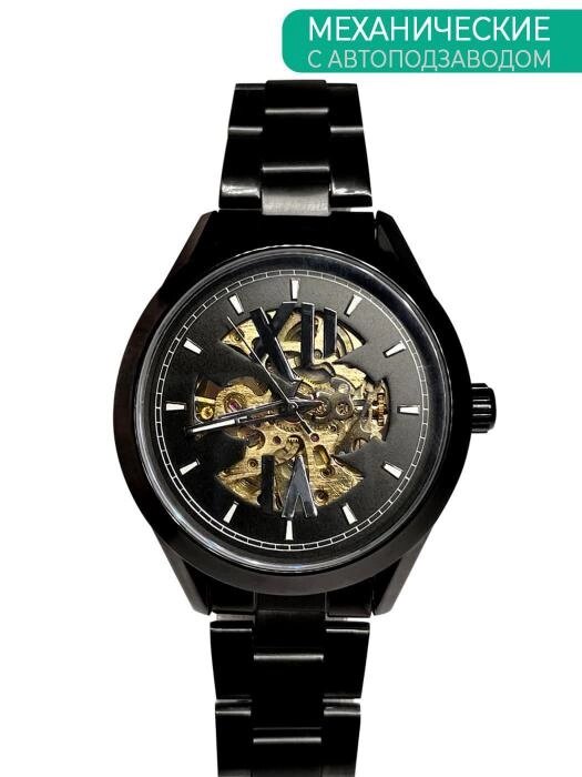 Часы мужские механические с автоподзаводом наручные классические с браслетом черные от компании 2255 by - онлайн гипермаркет - фото 1