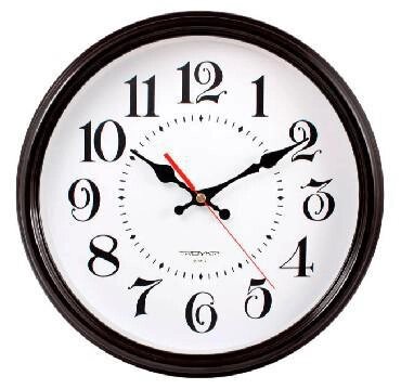 Часы настенные интерьерные бесшумные стильные круглые бордовые большие цифры TROYKA 88880882 от компании 2255 by - онлайн гипермаркет - фото 1