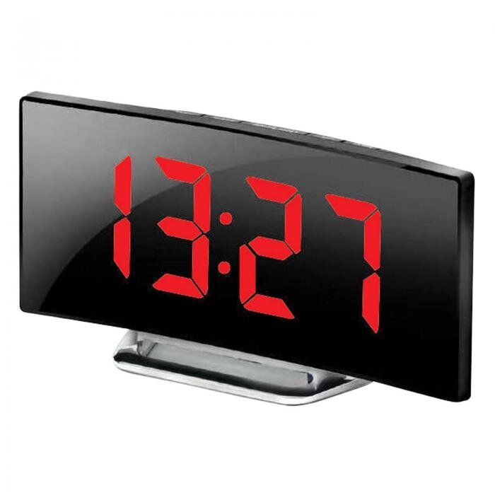 Часы настольные электронные от сети с подсветкой температурой светящиеся цифровые будильник AIWA ADT-6507R от компании 2255 by - онлайн гипермаркет - фото 1