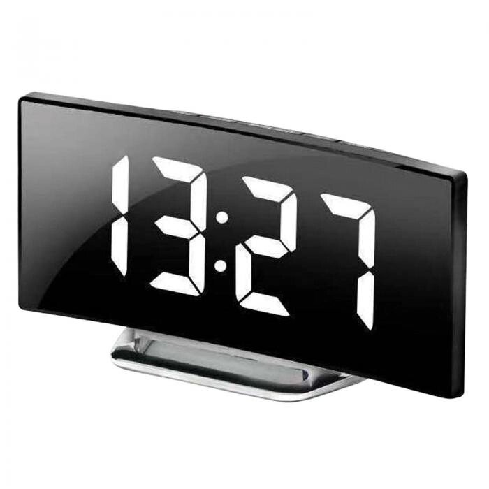 Часы настольные электронные от сети с подсветкой температурой светящиеся цифровые будильник AIWA ADT-6507W от компании 2255 by - онлайн гипермаркет - фото 1