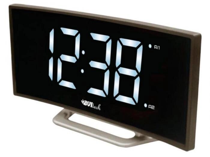 Часы настольные светодиодные электронные BVItech BV-412WKS будильник с подсветкой от компании 2255 by - онлайн гипермаркет - фото 1