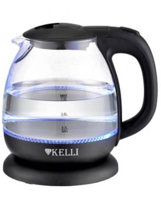 Чайник электрический стеклянный Kelli KL-1370 электрочайник прозрачный жаропрочный от компании 2255 by - онлайн гипермаркет - фото 1