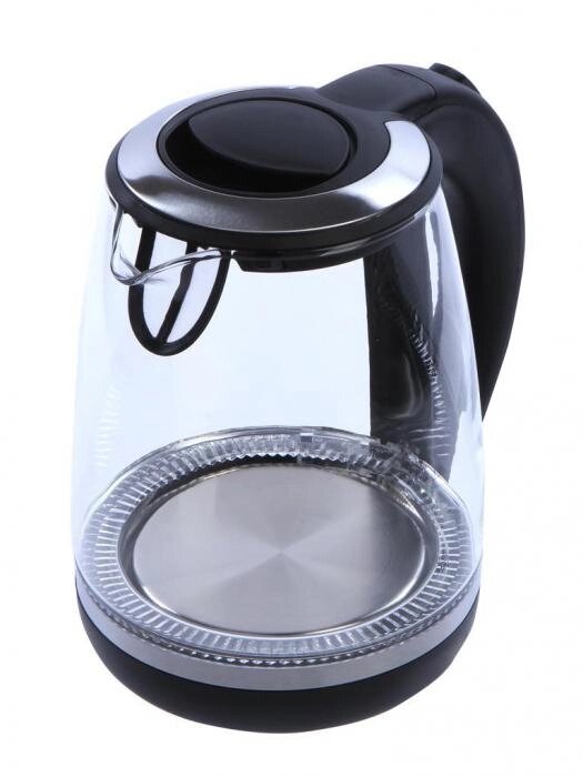 Чайник электрический стеклянный Kitfort KT-655 черный электрочайник прозрачный жаропрочный от компании 2255 by - онлайн гипермаркет - фото 1