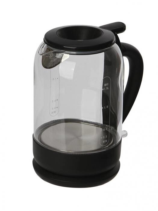 Чайник электрический стеклянный с подсветкой Polaris PWK 1759CGL черный от компании 2255 by - онлайн гипермаркет - фото 1