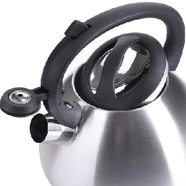 Чайник со свистком для газовой и индукционной плиты 3 литра нержавеющая сталь MAYER&BOCH 28556 от компании 2255 by - онлайн гипермаркет - фото 1