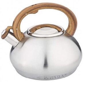Чайник со свистком из нержавейки металлический ZEIDAN Z-4214 3л для индукционной и газовой плиты