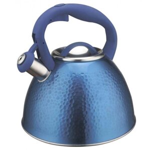 Чайник со свистком ZEIDAN Z-4362 из нержавеющей стали 3 литра для газовой индукционной плиты синий