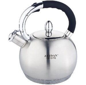Чайник со свистком ZEIDAN Z56 металлический из нержавейки для индукционной плиты