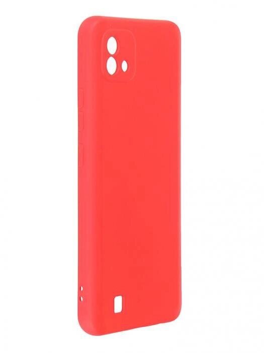 Чехол DF для Realme C20 с микрофиброй Silicone Red rmOriginal-10 от компании 2255 by - онлайн гипермаркет - фото 1