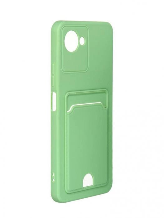 Чехол DF для Realme C30 Silicone с отделением для карты Light Green rmCardCase-01 от компании 2255 by - онлайн гипермаркет - фото 1