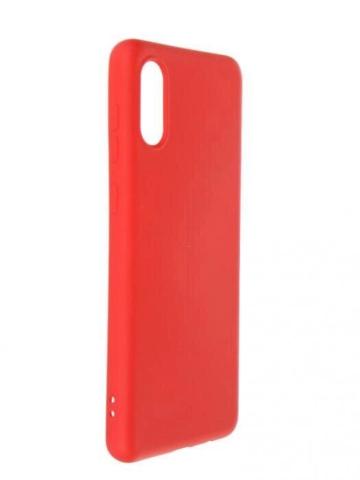Чехол DF для Samsung Galaxy A02 с микрофиброй Silicone Red sOriginal-27 от компании 2255 by - онлайн гипермаркет - фото 1