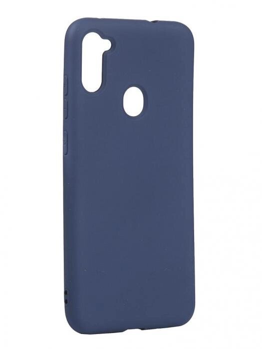Чехол с микрофиброй DF для Samsung Galaxy M11/A11 (EU) силиконовый синий на телефон самсунг а12 от компании 2255 by - онлайн гипермаркет - фото 1