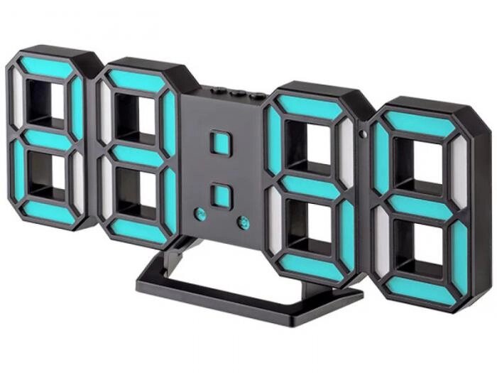 Цифровые часы с будильником настольные настенные электронные Perfeo Luminous 2 PF-6111 цифры PF B4928 от компании 2255 by - онлайн гипермаркет - фото 1