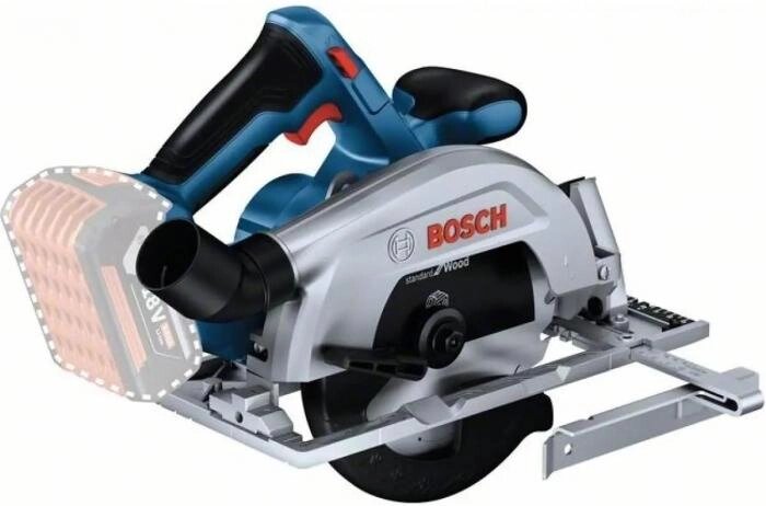 Циркулярная пила Bosch GKS 185-LI, 165мм, аккумуляторная, 18В, без ЗУ [06016c1221] от компании 2255 by - онлайн гипермаркет - фото 1