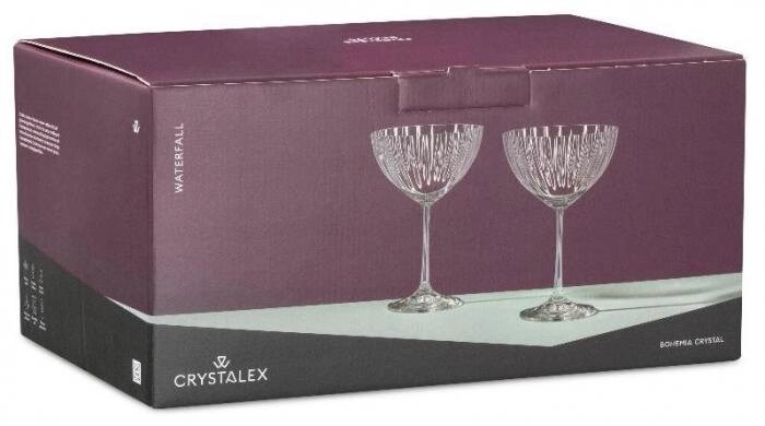CRYSTALEX CR340101W Набор бокалов для мартини WATERFALL 6шт 340мл от компании 2255 by - онлайн гипермаркет - фото 1