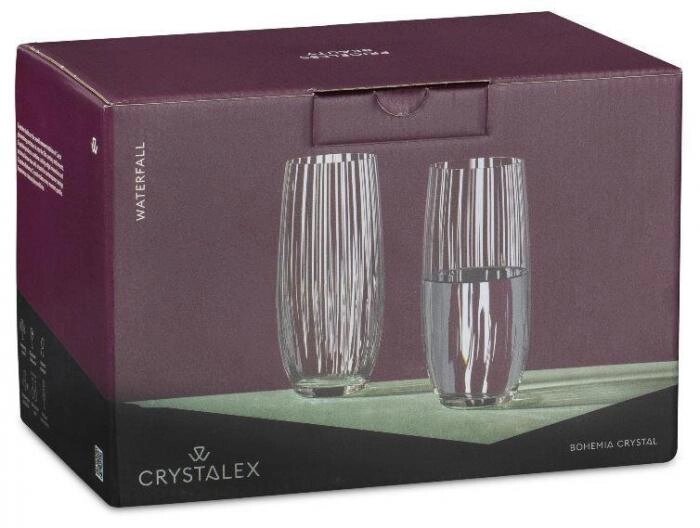 CRYSTALEX CR350201W Набор стаканов WATERFALL 6шт 350мл от компании 2255 by - онлайн гипермаркет - фото 1