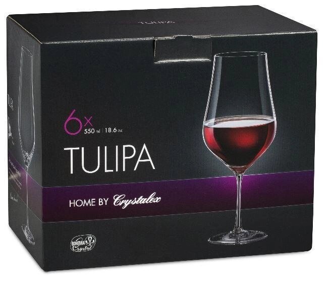 CRYSTALEX CR550101T Набор бокалов для вина TULIPA 6шт 550мл от компании 2255 by - онлайн гипермаркет - фото 1