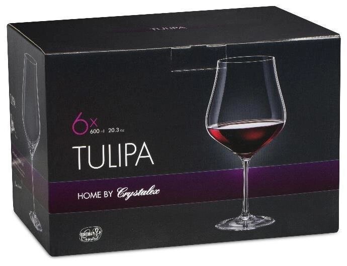 CRYSTALEX CR600101T Набор бокалов для вина TULIPA 6шт 600мл от компании 2255 by - онлайн гипермаркет - фото 1