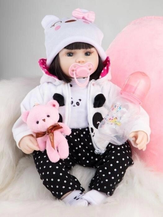 Детская кукла реборн девочка силиконовая 42 см младенец в одежде игрушка пупсы мягкие для детей девочек от компании 2255 by - онлайн гипермаркет - фото 1