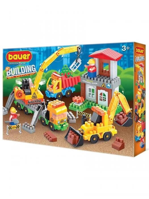 Детская развивающая игрушка конструктор для самых маленьких мальчиков Стройка большой крупный от компании 2255 by - онлайн гипермаркет - фото 1