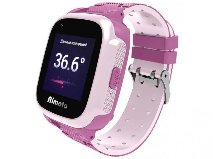 Детские смарт часы-телефон для детей девочки умные наручные с сим картой Aimoto Integra 4G розовые электронные от компании 2255 by - онлайн гипермаркет - фото 1