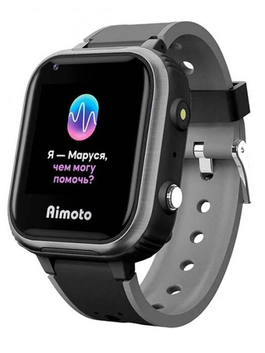 Детские смарт часы-телефон для детей мальчика умные наручные с сим картой Aimoto IQ 4G черные от компании 2255 by - онлайн гипермаркет - фото 1