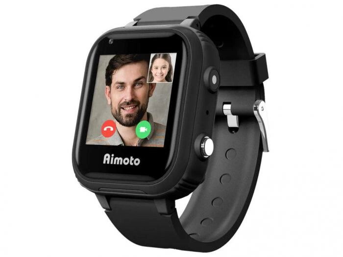 Детские смарт часы-телефон для детей мальчика умные наручные с сим картой GPS камерой Aimoto Pro 4G черные от компании 2255 by - онлайн гипермаркет - фото 1