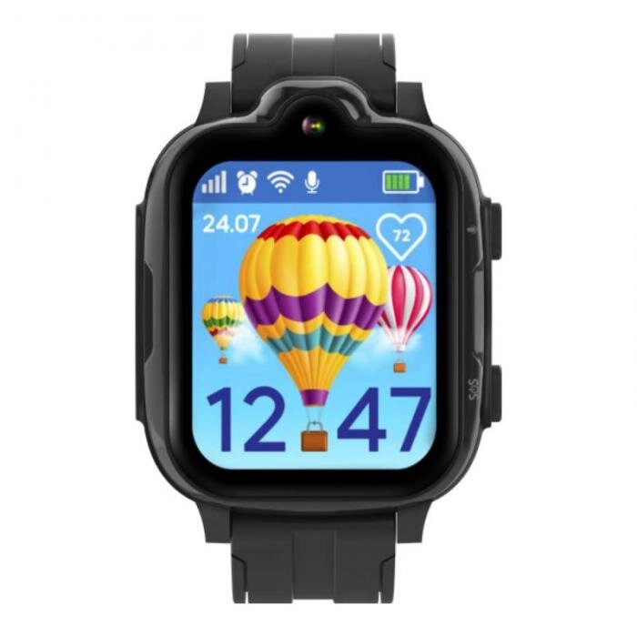 Детские смарт часы-телефон для детей мальчика умные наручные с сим картой GPS камерой Aimoto Trend черные от компании 2255 by - онлайн гипермаркет - фото 1
