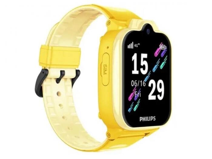 Детские смарт часы-телефон для детей умные наручные электронные с сим картой GPS камерой Philips W6610 желтые от компании 2255 by - онлайн гипермаркет - фото 1