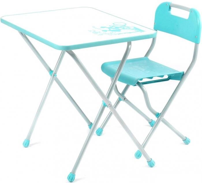 Детский комплект мебели cкладной стол Nika КПР/2 Ретро (бирюзовый) от компании 2255 by - онлайн гипермаркет - фото 1