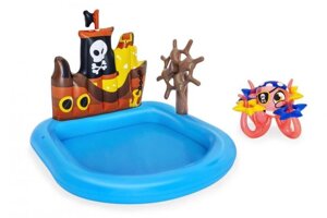 Детский мини бассейн надувной для купания малышей маленьких детей BESTWAY 52211 игровой центр Кораблик