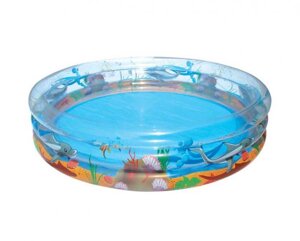 Детский мини бассейн надувной круглый мобильный готовый для малышей маленьких детей дома дачи BestWay 51048B