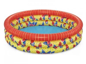 Детский мини бассейн надувной круглый наливной дачный для малышей купания маленьких детей BestWay 51202