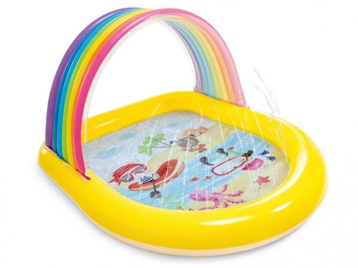 Детский надувной бассейн Intex Радуга 147x130x86cm 57156 для детей от компании 2255 by - онлайн гипермаркет - фото 1