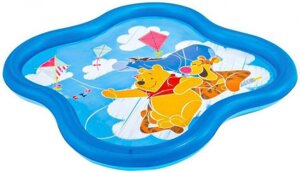 Детский надувной мини бассейн с фонтаном водный коврик для купания малышей маленьких детей INTEX 58433NP