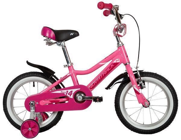 Детский велосипед для девочек с приставными колесами NOVATRACK 145ANOVARA. PN22 розовый от компании 2255 by - онлайн гипермаркет - фото 1