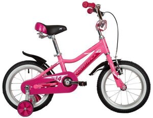 Детский велосипед для девочек с приставными колесами NOVATRACK 145ANOVARA. PN22 розовый